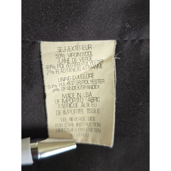 Theory Houndstooth Shrunken Blazer Womens Size 4 Office Work Career Black White - Picture 9 of 10